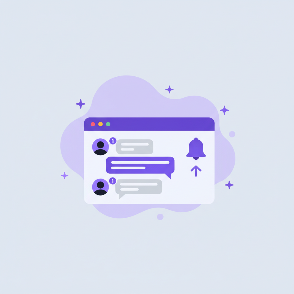 An illustration of a person fishing for leads in a river of Slack messages.