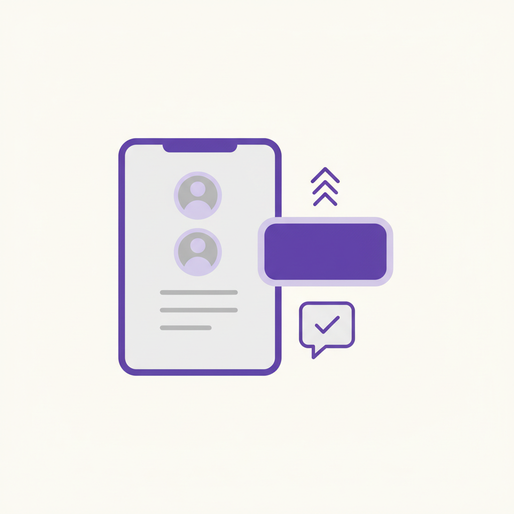 An illustration of a sign-up form with a glowing five-star review next to it, reassuring a user.